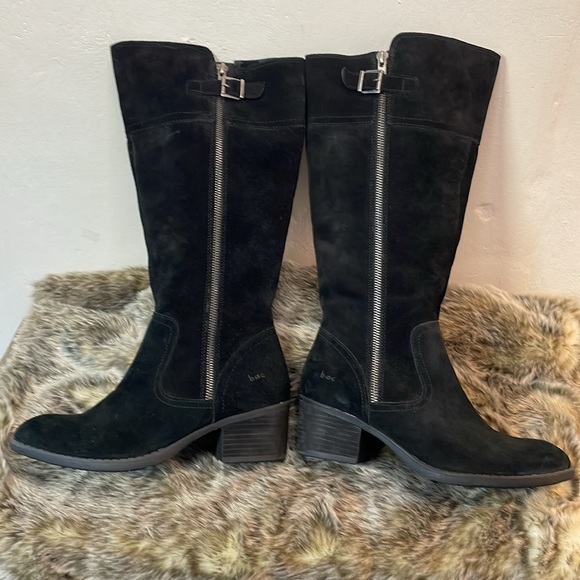 BOC- NEW Suede Knee Boots Double zipper Round toe Double Stitched-8M-#0100 - Picture 8 of 15